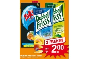 dubbel frisss of taksi 3 pakken voor eur2 00