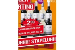 la mar chileense wijn voor eur2 99