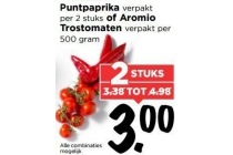 puntpaprika of aromio trostomaten