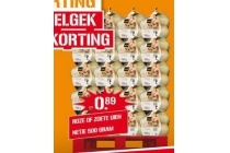 roze of zoete uien 500 gram voor eur0 89