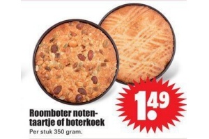 roomboter notentaartje of boterkoek