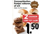 zonnepitbollen puntjes volkoren of wit