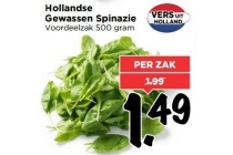 hollandse gewassen spinazie