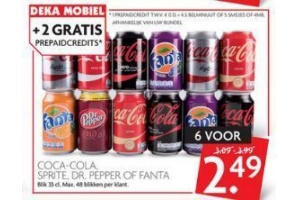 coca cola sprite dr pepper of fanta