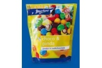 markant gekleurde choco pinda s