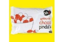 oke chocolade gekleurde pinda s