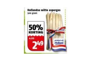hollandse witte asperges