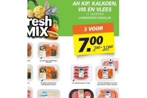 ah kip kalkoen vis en vlees
