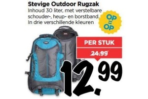 stevige outdoor rugzak inhoud 30 liter met verstelbare schouder heup en borstband in drie verschillende kleuren