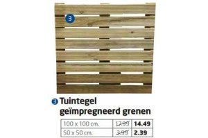 tuintegel geimpregneerd grenen