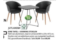 idre tafel varming stoelen