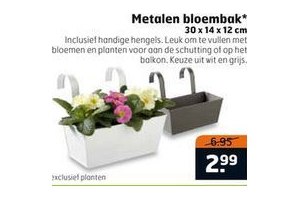 metalen bloembak