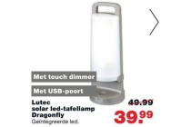 lutec solar led tafellamp dragonfly