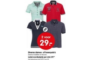 diverse dames of herenpolo s