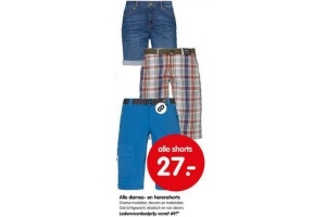 alle dames en herenshorts