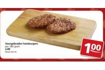 voorgebraden hamburgers