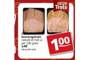onze trots boerengehakt