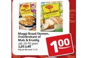 maggi braad stomen ovenkrokant of mals en kruidig