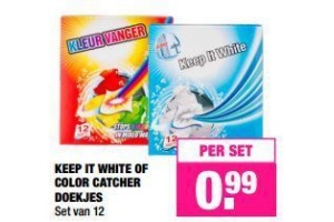 keep it white of color catcher doekjes