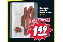 de man van de knakworst