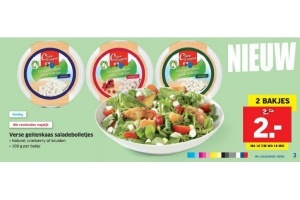 verse geitenkaas saladebolletjes