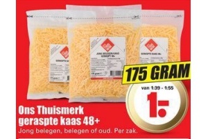 ons thuismerk geraspte kaas 48