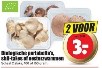 biologische portabella s shii takes of oesterzwammen