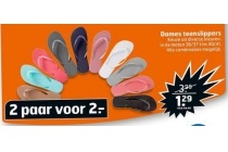 dames teenslippers