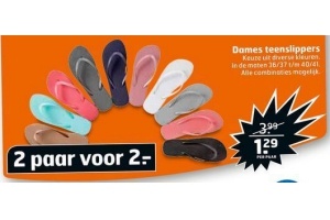 dames teenslippers