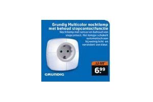 grundig multicolor nachtlamp met behoud stopcontact functie