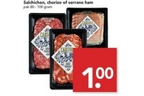 salchichon chorizo of serrano ham nu eur1