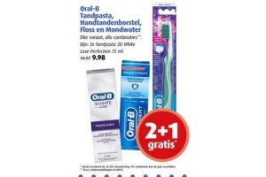 oral b tandpasta handtandenborstel floss en mondwater 2 1 gratis