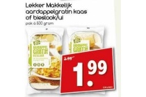 lekker makkelijk aardappelgratin kaas of bieslook ui