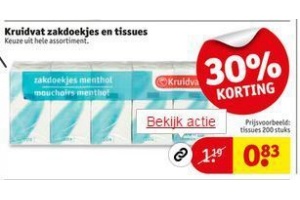 kruidvat zakdoekjes en tissues