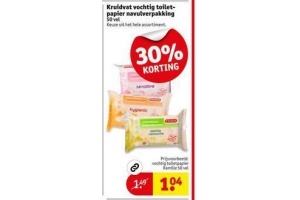 kruidvat vochtig toilet papier navulverpakking