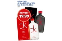 calvin klein ck one red him of her eau de toilette 50 ml