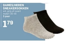 dames heren sneakersokken