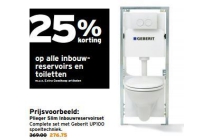 alle inbouw reservoirs en toiletten