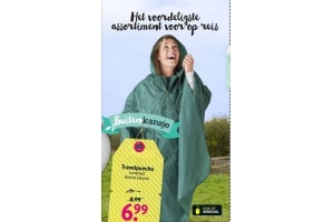 travelponcho kunststof diverse kleuren eur6 99