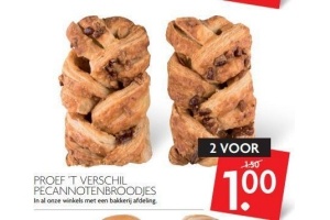 proef t verschil pecannotenbroodjes