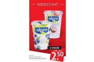 alpro soya toghurt 2 voor eur2 50