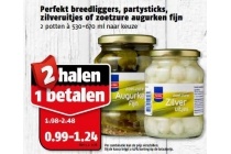 perfekt breedliggers partysticks zilveruitjes of zoetzure augurken fijn
