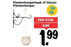 plantenhangerhaak of glazen plantenhanger