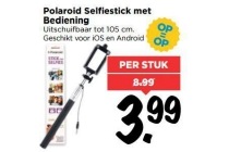 polaroid selfiestick met bediening