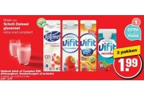 optimel drink of campina vifit drinkyoghurt goedemorgen of proteine