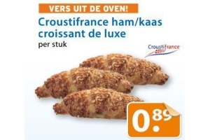 croustifrance ham kaas croissant de luxe