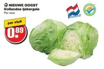 nieuwe oogst hollandse ijsbergsla