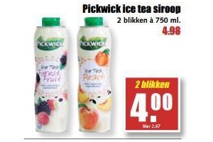 pickwick ice tea siroop 2 blikken a 750 ml