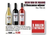 wijn van de maand el descanso wijnen fles 750 ml