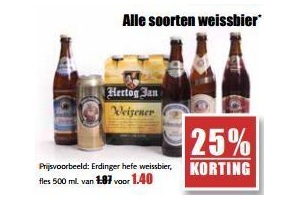alle soorten weissbier